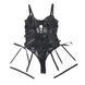 Боді зі штучної шкіри Star Night, з гартером, чорне, S R81373-1/S фото 7