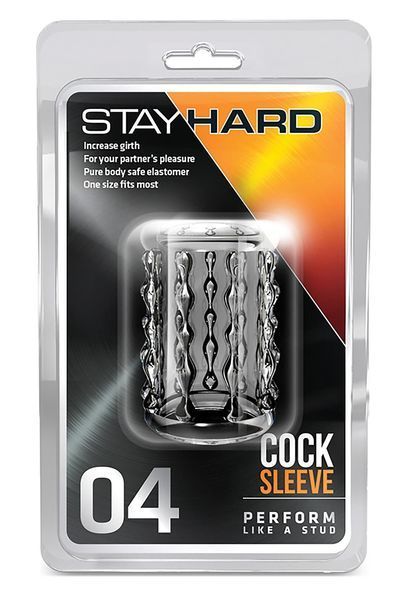 Насадка STAY HARD - COCK SLEEVE 04, CLEAR T330220 фото