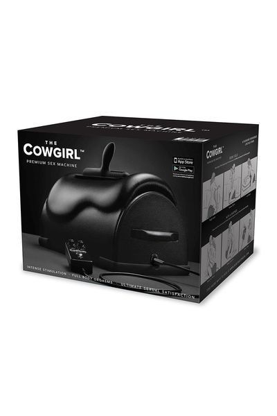 Секс-машина Cowgirl Premium з вібрацією та ротацією, з 2 насадками, чорна 93242/CG-001 фото