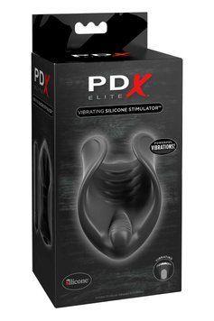 Мастурбатор з віброкулею Pipedream PDX Elite нереалістичний, чорний, 10 см P61416 фото