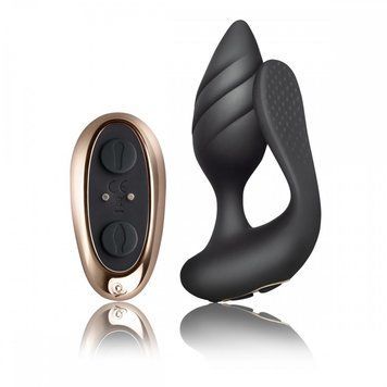 RO14587 вібратор для пар ROCKS-OFF-COCKTAIL DUAL MOTORED COUPLES TOY BLACK RO14587 фото