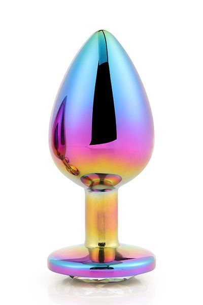 Dt21783 Райдужна анальна пробка GLEAMING LOVE MULTICOLOUR PLUG LARGE DT21783 фото
