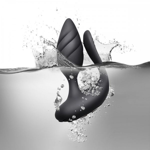 RO14587 вібратор для пар ROCKS-OFF-COCKTAIL DUAL MOTORED COUPLES TOY BLACK RO14587 фото
