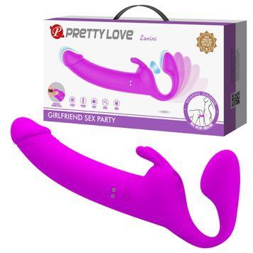 Вібрострапон безременний Pretty Love Zanini жіночий, з кліторальною пульсацією, 28.3 х 4 см BI-040171 фото