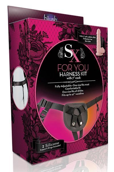 Страпон женский Blush Sx For You Harness Kit с присоской и креплением на трусиках T330264 фото