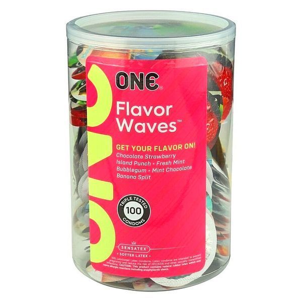 Презерватив One FlavorWaves банановий смак (Ціна за 5 шт)Набір оральних презервативів One Flavor Waves Banana Split зі смаком Банана (ціна за 5 шт.) ON221632 фото