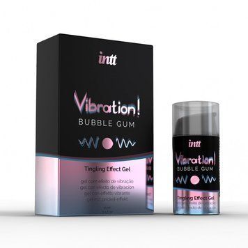 Рідкий вібратор Intt Vibration Bubble Gum зі смаком жуйки, 15 мл IN15486 фото