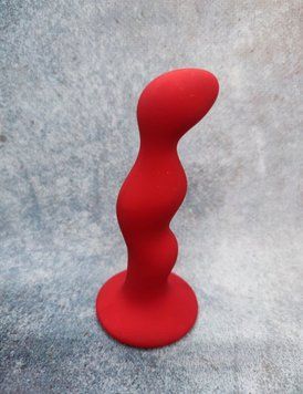 Анальна пробка хвиляста Loveshop Red 12 см * 2,5 см LH48989 фото