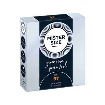 Презервативи латексні Mister Size 57 мм ультра тонкі (ціна за упаковку, 3 шт.) 4137200000 фото