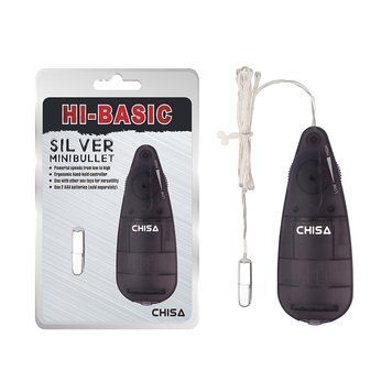 Віброкулька Chisa Hi-Basic Mini Bullet з пультом керування, срібляста 08523 / CN-131508523 фото