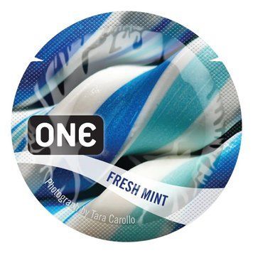 Набір оральних презервативів One Flavor Waves Fresh Mint зі смаком м'яти, що освіжає (ціна за 5 шт.) ON221634 фото