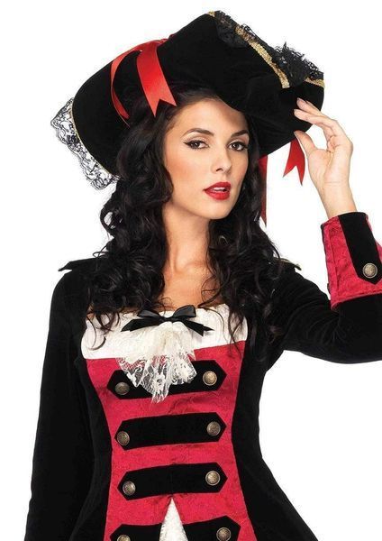 Капелюх пірата жіночий Swashbuckler Pirate Hat від Leg Avenue, чорний 2098 фото
