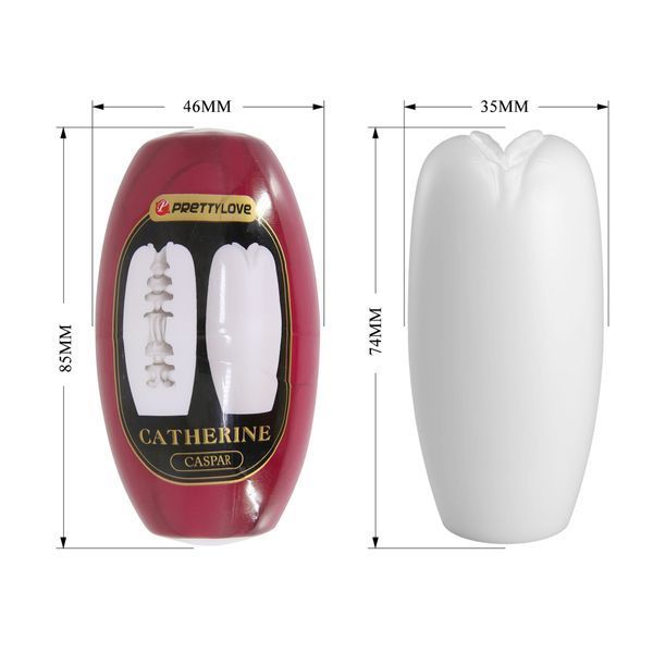 Мастурбатор вагина яйце PRETTY LOVE CATHERINE Caspar білий, 7.4 х 3.5 см BI-014832-4-2 фото