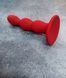 Анальная пробка волнистая Loveshop Red 12 см * 2,5 см LH48989 фото 3