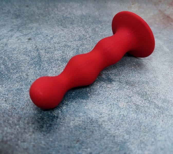 Анальная пробка волнистая Loveshop Red 12 см * 2,5 см LH48989 фото