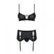 Комплект Obsessive Redella 3-pcs set black S/M 410121 фото 3
