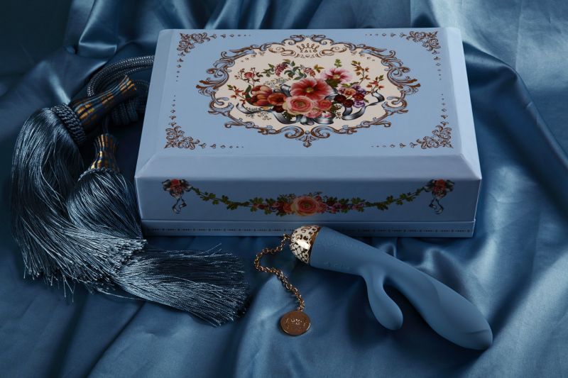 Вібромасажер - кролик з функцією керування зі смартфона ZALO Rosalie, Royal Blue ZL00205 фото