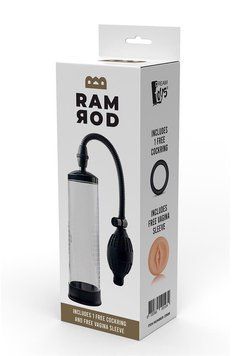 Вакуумна помпа для пеніса Dream Toys Ramrod з ерекційним кільцем та реалістичною насадкою DT21908 фото