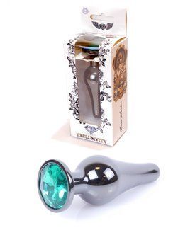 Анальная пробка с зеленым камнем Jewellery BS64060 фото
