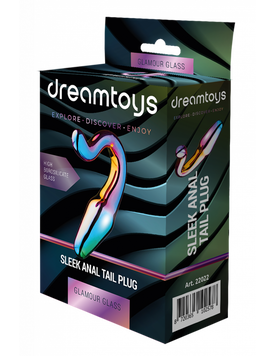 Анальний плаг із боросиліктного скла GLAMOUR GLASS SLEEK ANAL TAIL PLUG DT22022 фото