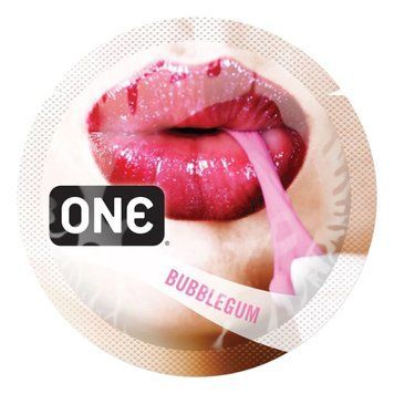 Набір оральних презервативів One Flavor Waves Bubblegum зі смаком жувальної гумки (ціна за 5шт.) ON221669 фото