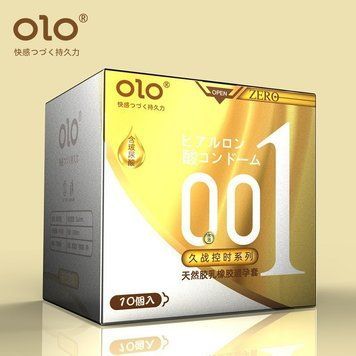 Презервативи OLO 001 з великими пухирцями та гіалуроновою кислотою (ціна за 10 шт./упаковка) золото MS206851 фото