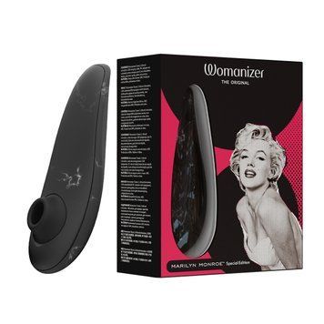Вакуумний стимулятор клітора Womanizer Marilyn Monroe Black Marble W44099 фото