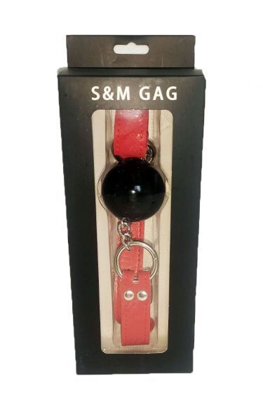 F61407 Кляп Loveshop BREATHABLE BALL GAG BLACK/RED F61407 фото