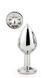 Анальная пробка с камнем GLEAMING LOVE SILVER PLUG LARGE DT21787 фото 1