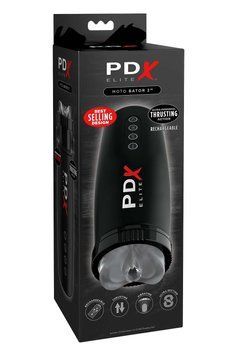 Мастурбатор Pipedream PDX Elite з вібрацією та всмоктуванням, чорний, 22 см P61437 фото