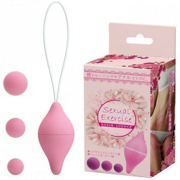 Набір вагінальних тренажерів Кегеля Sexual Exercise, Pink 810214 фото