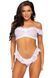 Женский кружевной комплект топ и трусики Lace ruffle crop top and panty White O\S 81616 фото 1