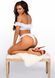 Женский кружевной комплект топ и трусики Lace ruffle crop top and panty White O\S 81616 фото 4
