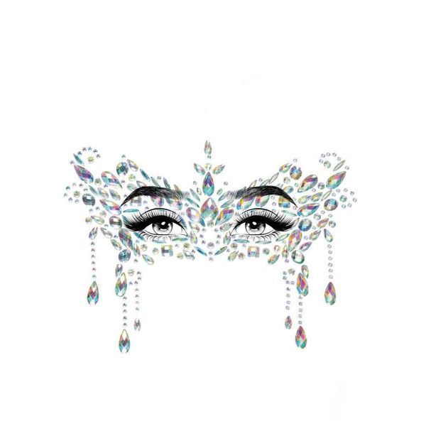 Наклейки для лица Diamond Sticker Masquerade White Leg Avenue 602033 фото