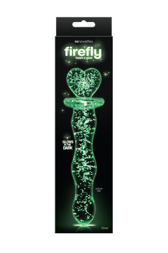 Фалоімітатор скляний NS Novelties, що світиться FIREFLY GLASS HEART A GLOW CLEAR T280846 фото