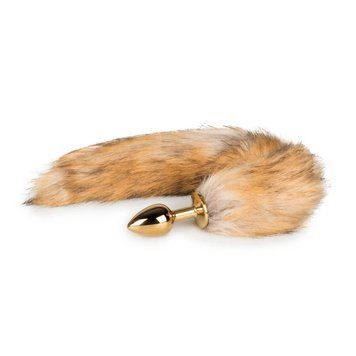 Анальна пробка з хвостиком песець S Довжина 40 см Fox Tail Plug Easy Toys ET26156 фото