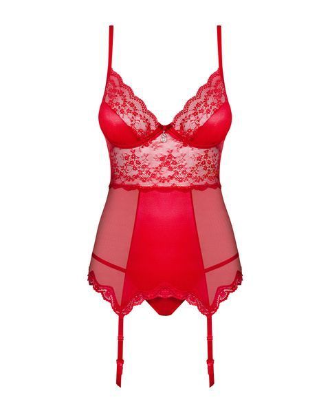 Корсет с подвязками для чулок Obsessive Lovica corset XXL 410135 фото