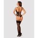 Корсет з пажами для панчох Obsessive Diyosa та трусиками в комплекті, чорний, S/M 411279 фото 4