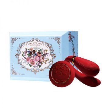 Вібромасажер для пар з функцією управління зі смартфона ZALO Fanfan Set, Bright Red ZL00437 фото