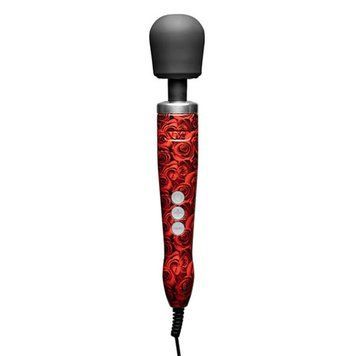 Вібромасажер Doxy Die Cast Rose Pattern, з трояндами, червоний 97807 фото