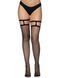 Панчохи в сіточку з чорними підв'язками Leg Avenue Thigh highs with garter top O/S 9701 фото 4
