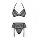 Комплект з поясом для панчіх Obsessive 838-SEG-1 3 pcs set black S/M 410549 фото 3