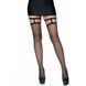 Панчохи в сіточку з чорними підв'язками Leg Avenue Thigh highs with garter top O/S 9701 фото 1