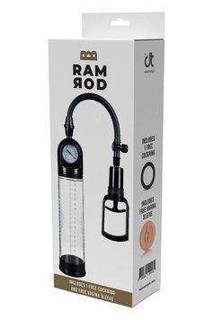 Вакуумна помпа для пеніса з реалістичною насадкою Dream Toys Ramrod та ерекційним кільцем DT21912 фото