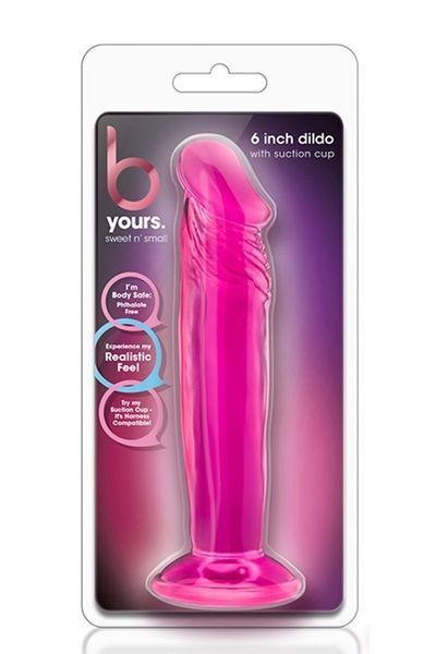 Анальна пробка у вигляді члена Blush B Yours на присосці, рожева T331160 фото