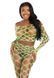 Комплект топ та легінси Leg Avenue Never Say Never у велику сіточку, салатовий, One Size LA86643 фото 1