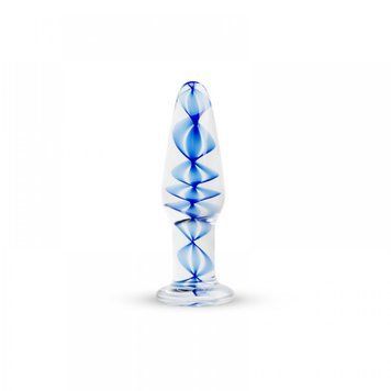 Пробка скло блакитна спіраль Gildo Glass buttplug No. 23 G60285 фото