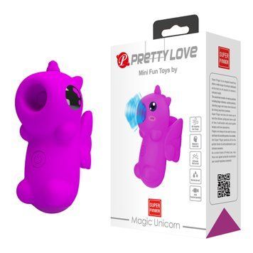 Стимулятор для клітора Pretty Love Magic Unicorn на палець, фуксія, 7.5 см BI-300061 фото