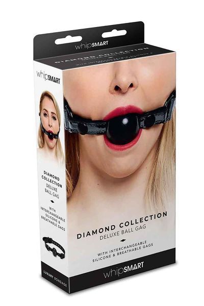Кляп WHIPSMART DIAMOND BALL GAG BLACK T160606 фото