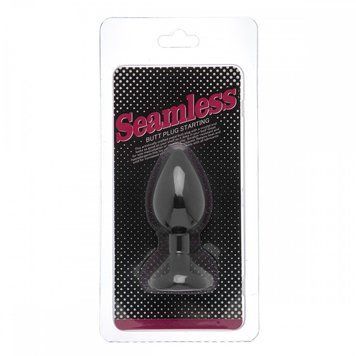 Анальна пробка Black Silicone Heart Purple 28241257 фото